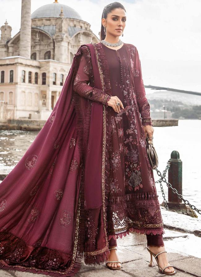 Rayon Maroon Party Wear Sequence Work Pakistani Salwar Kameez